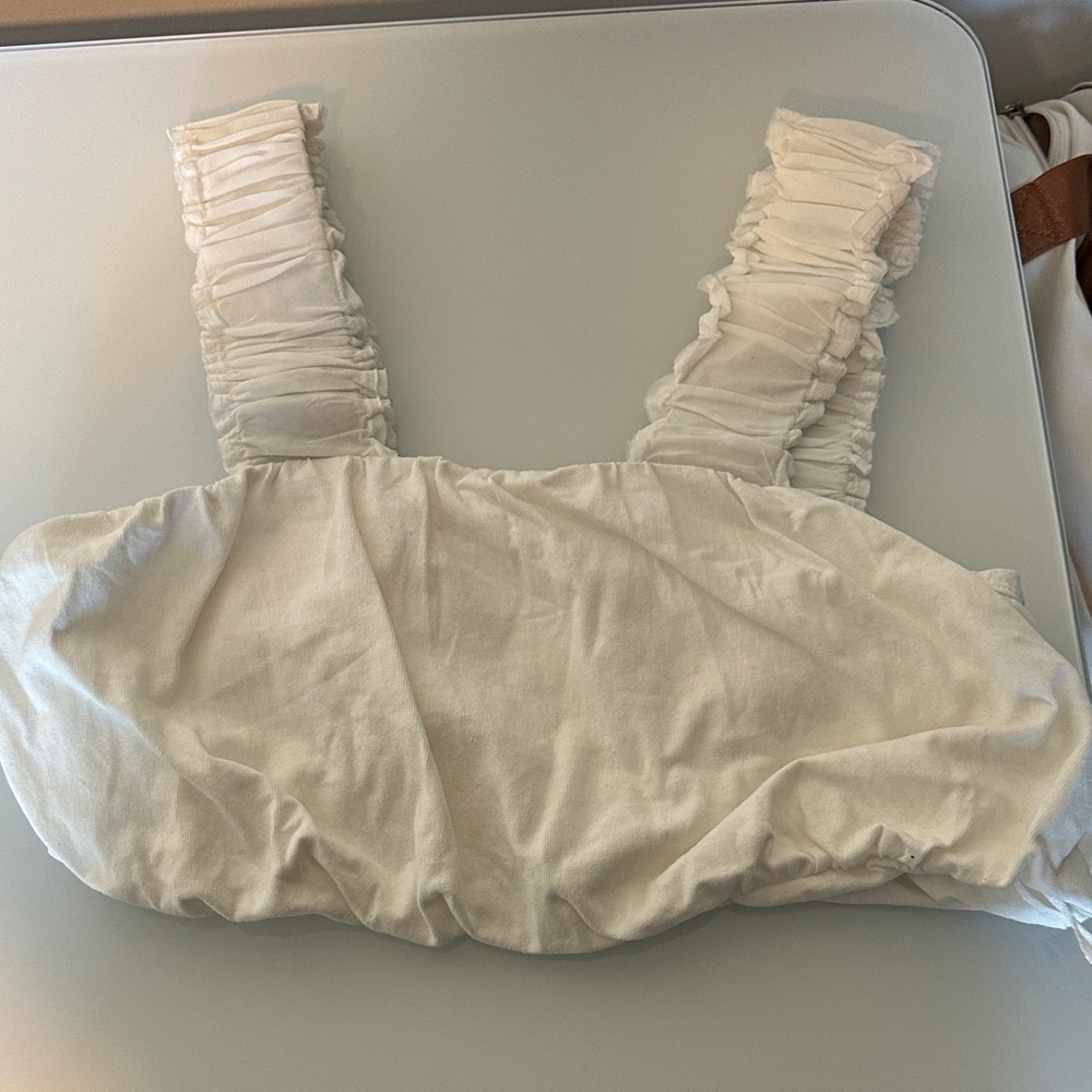 Free People White Cute Bra Top